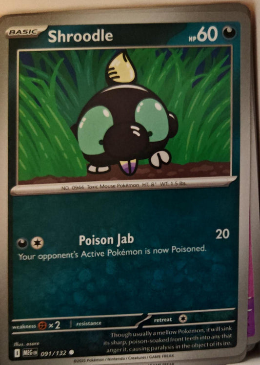 Shroodle - 091/132 - - MEGA EVOLUTION - Pokemon - Common | AA01-67
