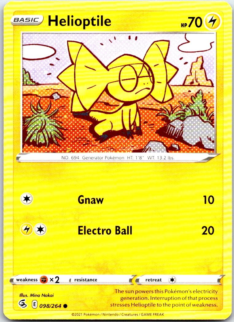 Helioptile - 098/264 - - FUSION STRIKE - Pokemon - Common | AB39-15