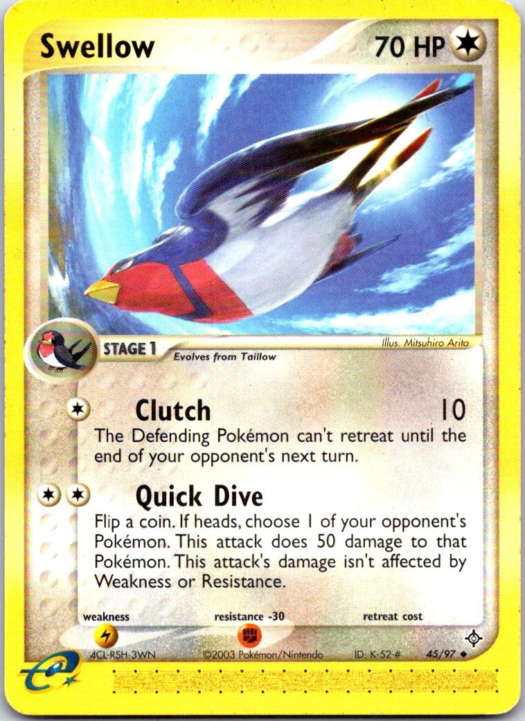 Swellow - 45/97 - - DRAGON - Pokemon - Uncommon | AB12-1