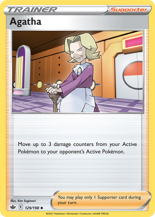 Agatha - 129/198 - - CHILLING REIGN - Pokemon - Uncommon | AA59-46