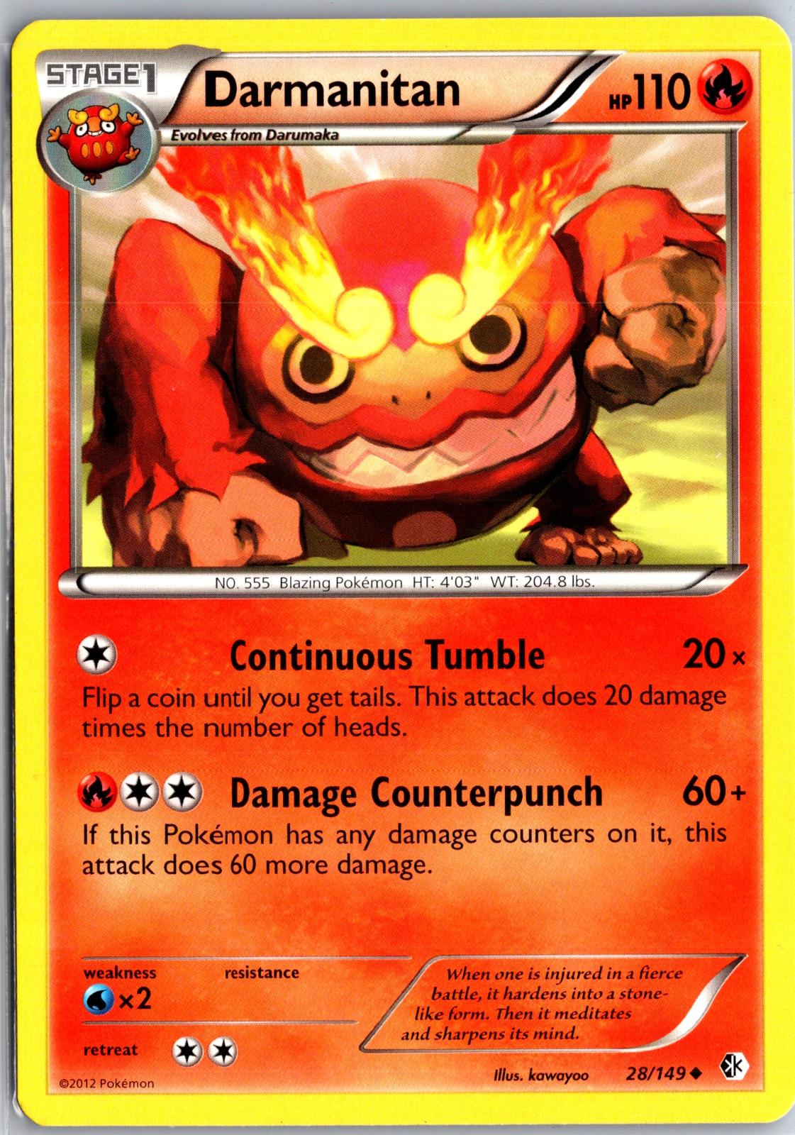 Darmanitan - 28/149 - - BOUNDARIES CROSSED - Pokemon - Uncommon | AA129-36