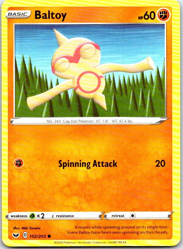 Baltoy - 102/202 - - SWORD & SHIELD - Pokemon - Common | AC16-45
