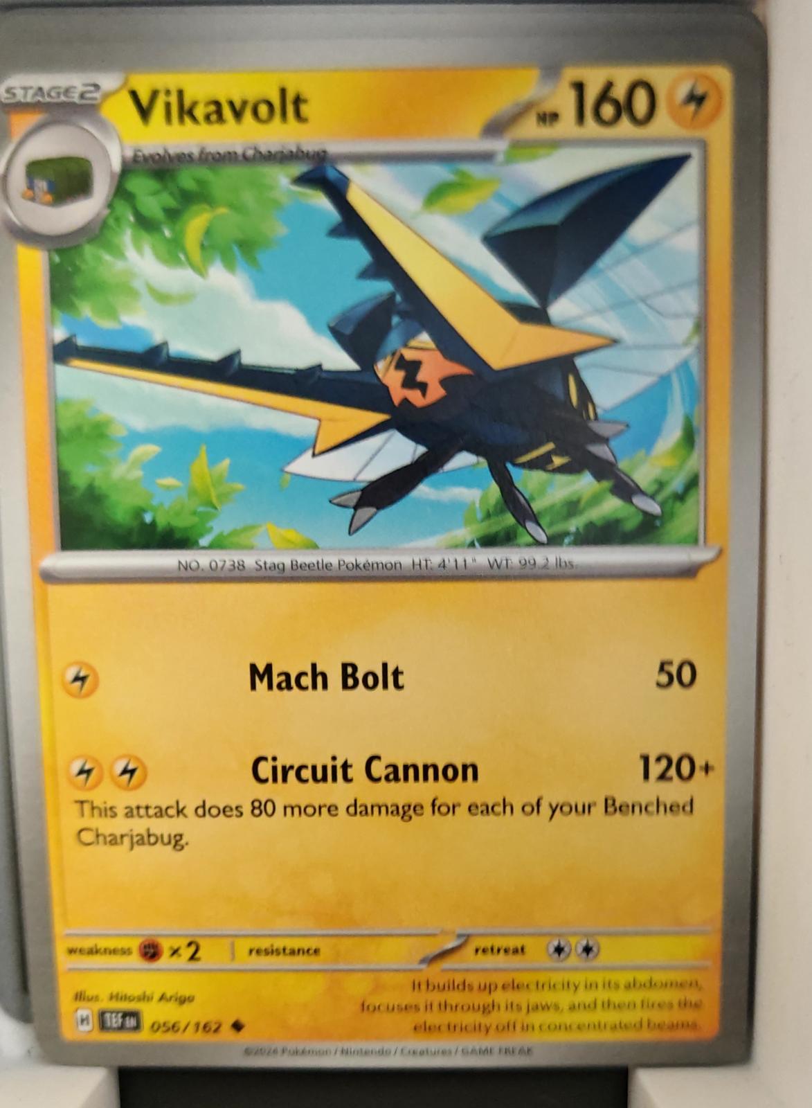 Vikavolt - 056/162 - - TEMPORAL FORCES - Pokemon - Uncommon | AA36-9
