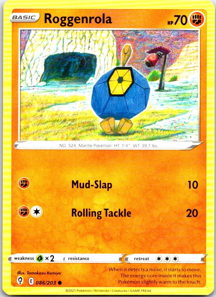 Roggenrola - 086/203 - - EVOLVING SKIES - Pokemon - Common | AB35-24