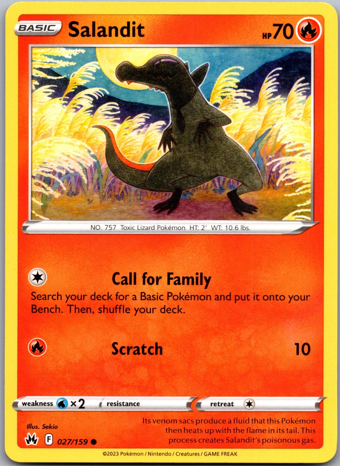 Salandit - 027/159 - - CROWN ZENITH - Pokemon - Common | AA92-33