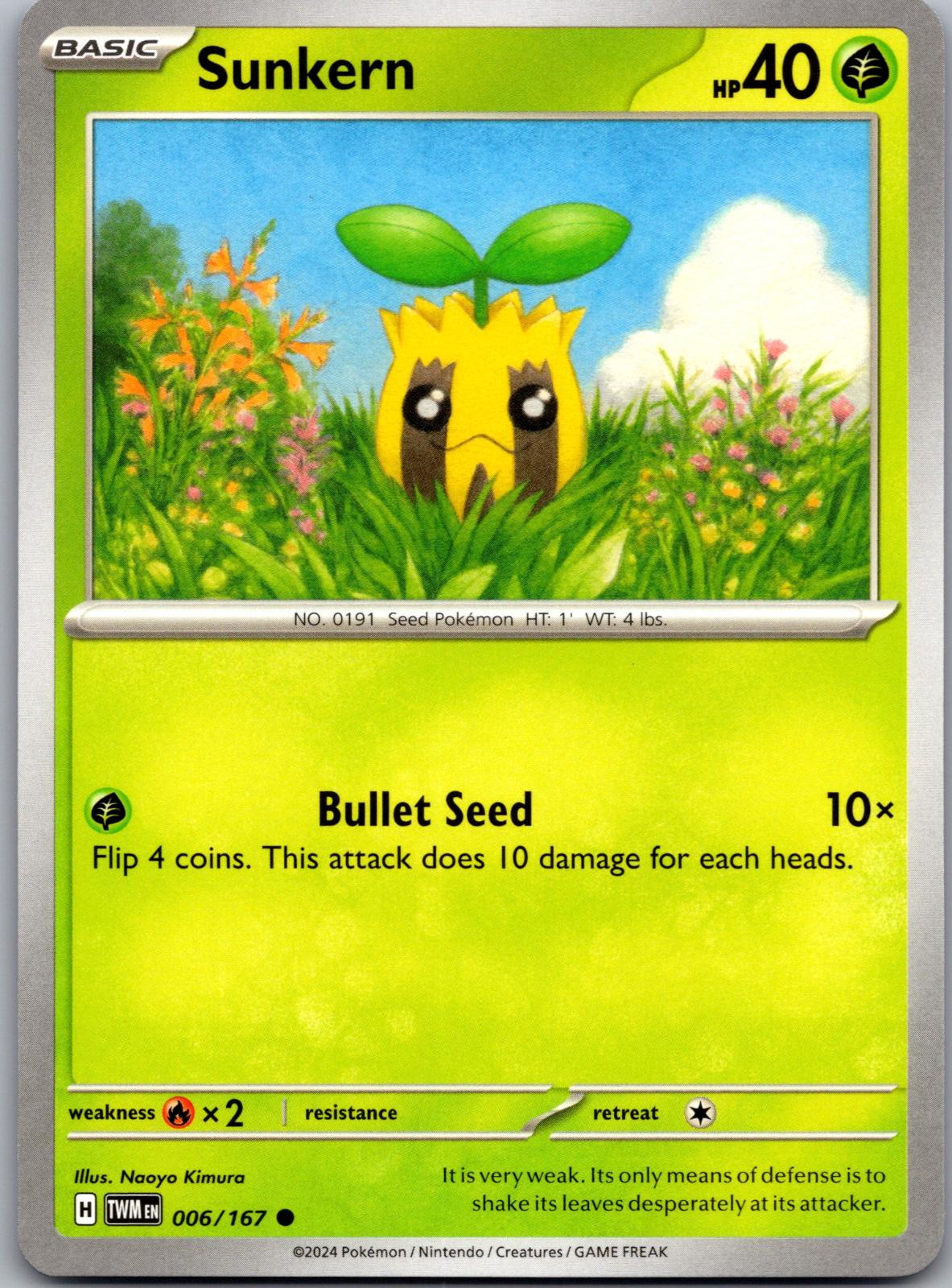 Sunkern - 006/167 - - TWILIGHT MASQUERADE - Pokemon - Common | AA88-11