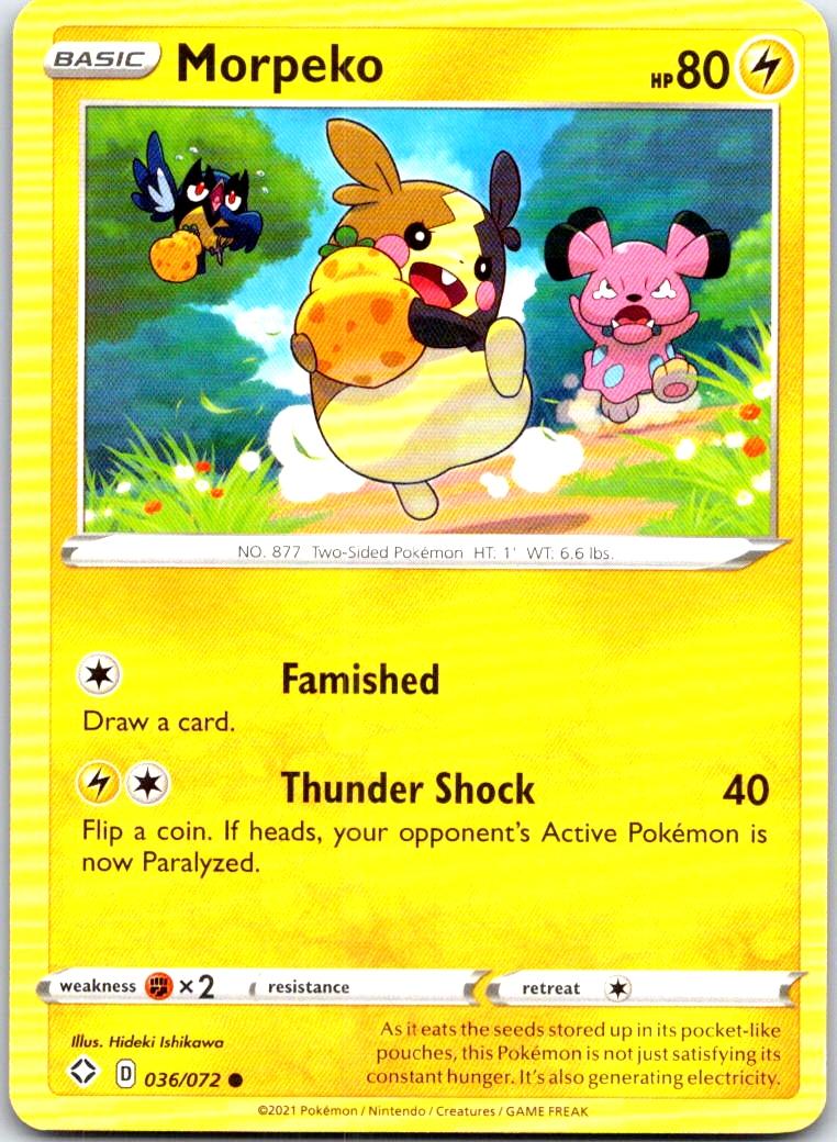 Morpeko - 036/072 - - SHINING FATES - Pokemon - Common | AB67-40