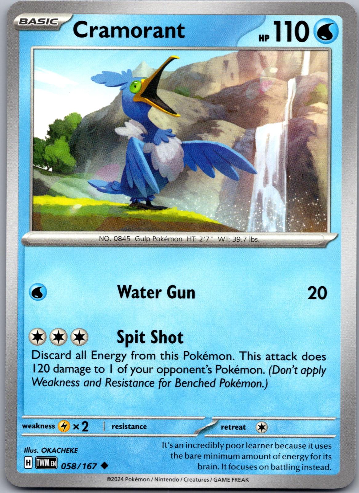 Cramorant - 058/167 - - TWILIGHT MASQUERADE - Pokemon - Uncommon | AA87-41