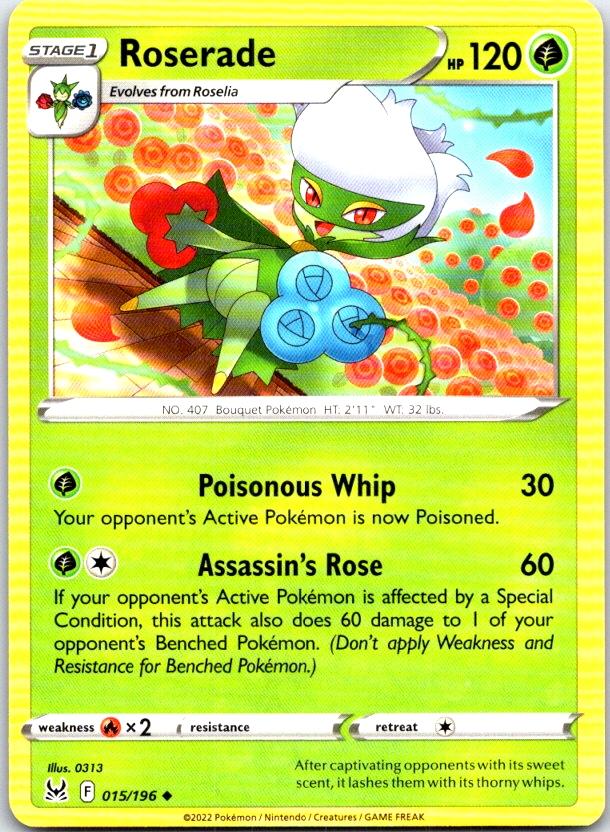 Roserade - 015/196 - - LOST ORIGIN - Pokemon - Uncommon | AB98-15