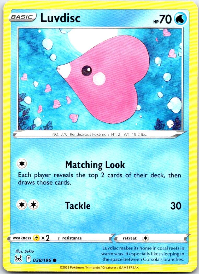 Luvdisc - 038/196 - - LOST ORIGIN - Pokemon - Common | AB48-36