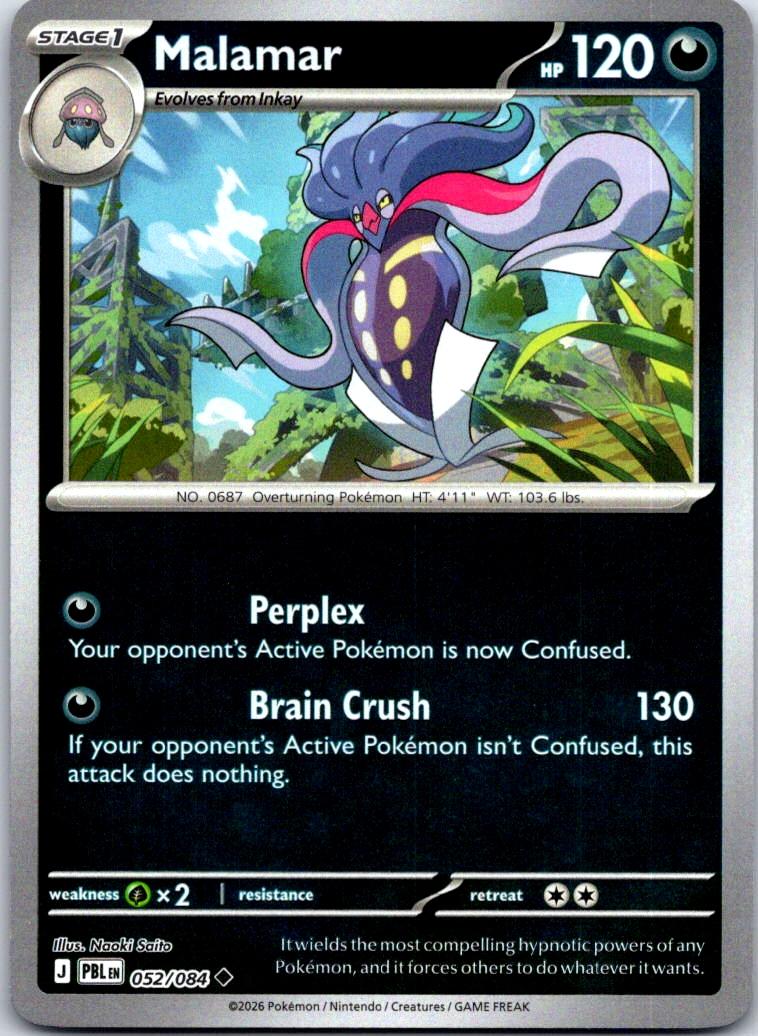 Malamar - 052/084 - - PITCH BLACK - Pokemon - Uncommon | AA127-2