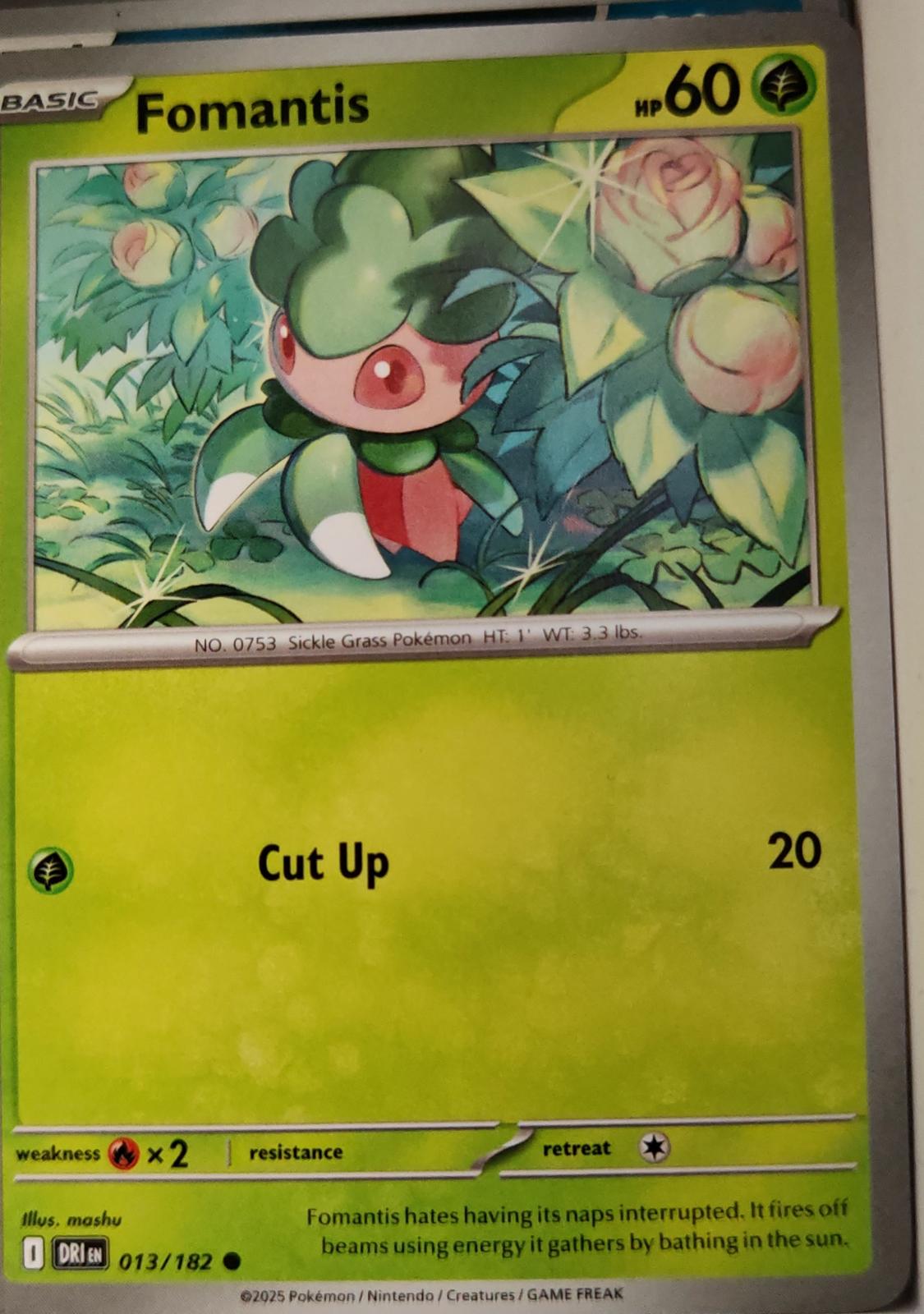 Fomantis - 013/182 - - DESTINED RIVALS - Pokemon - Common | AA12-12