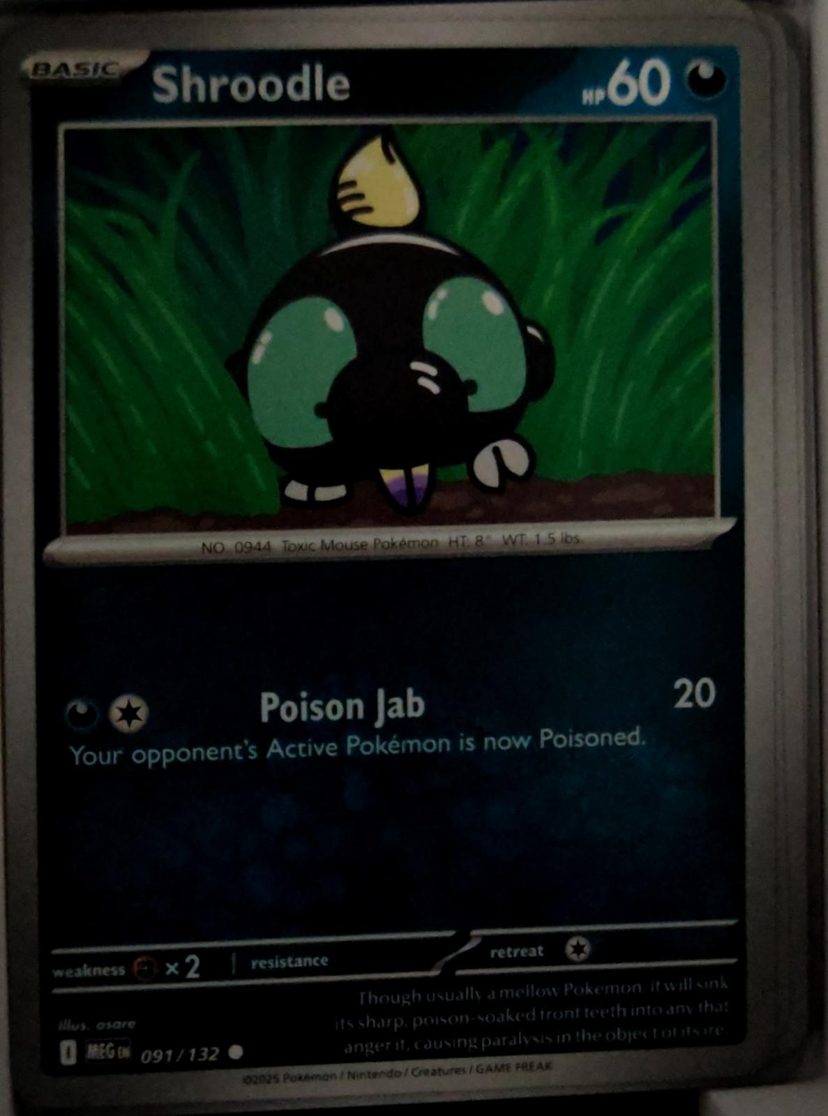 Shroodle - 091/132 - - MEGA EVOLUTION - Pokemon - Common | AA50-12