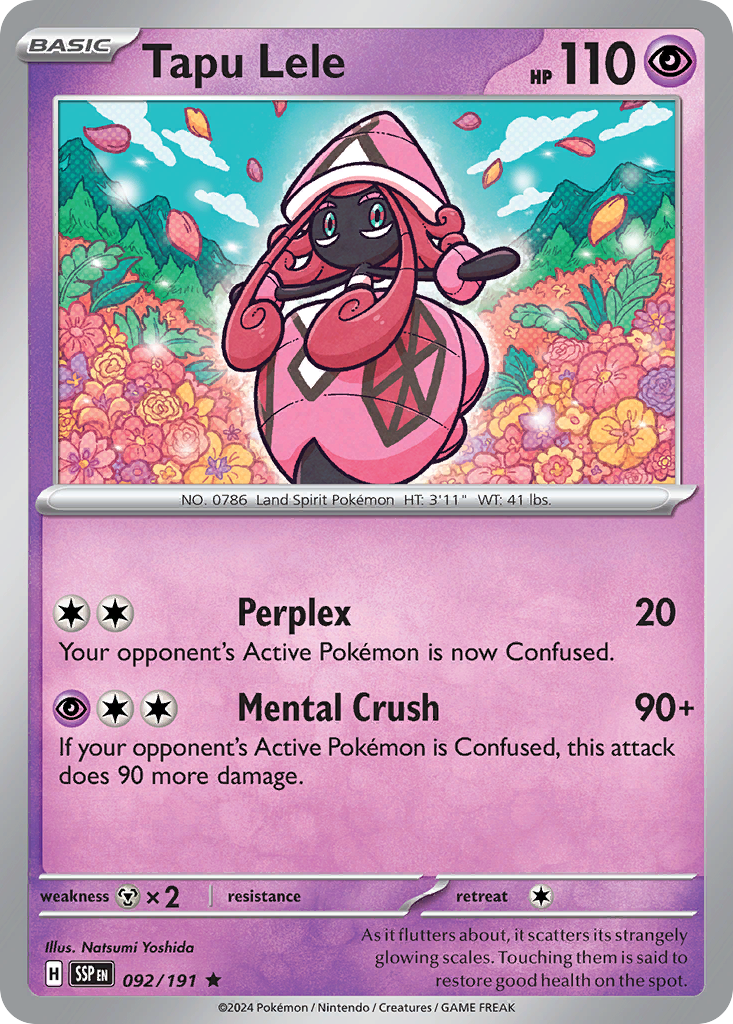 Tapu Lele - 092/191 - Holo - SURGING SPARKS - Pokemon - Rare | AA13-41