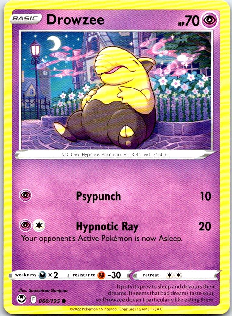 Drowzee - 060/195 - - SILVER TEMPEST - Pokemon - Common | AB29-17