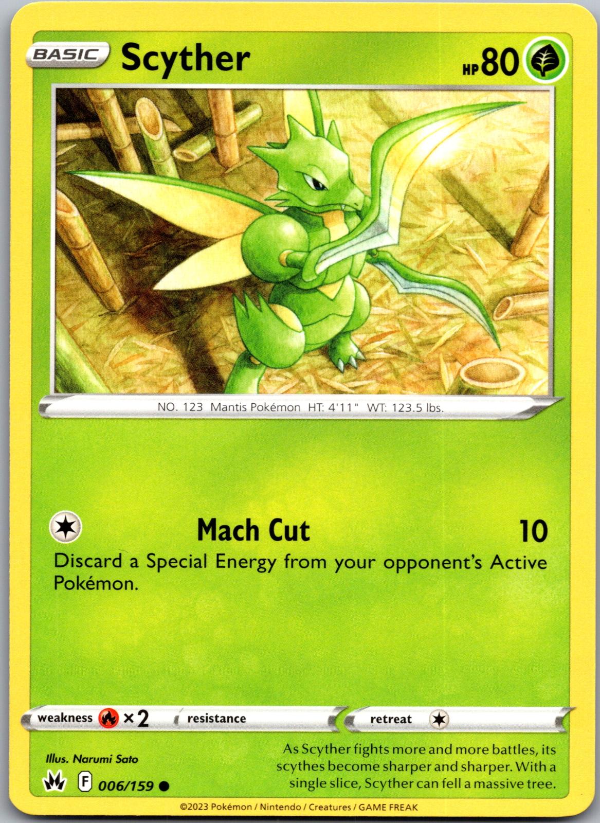 Scyther - 006/159 - - CROWN ZENITH - Pokemon - Common | AA93-16