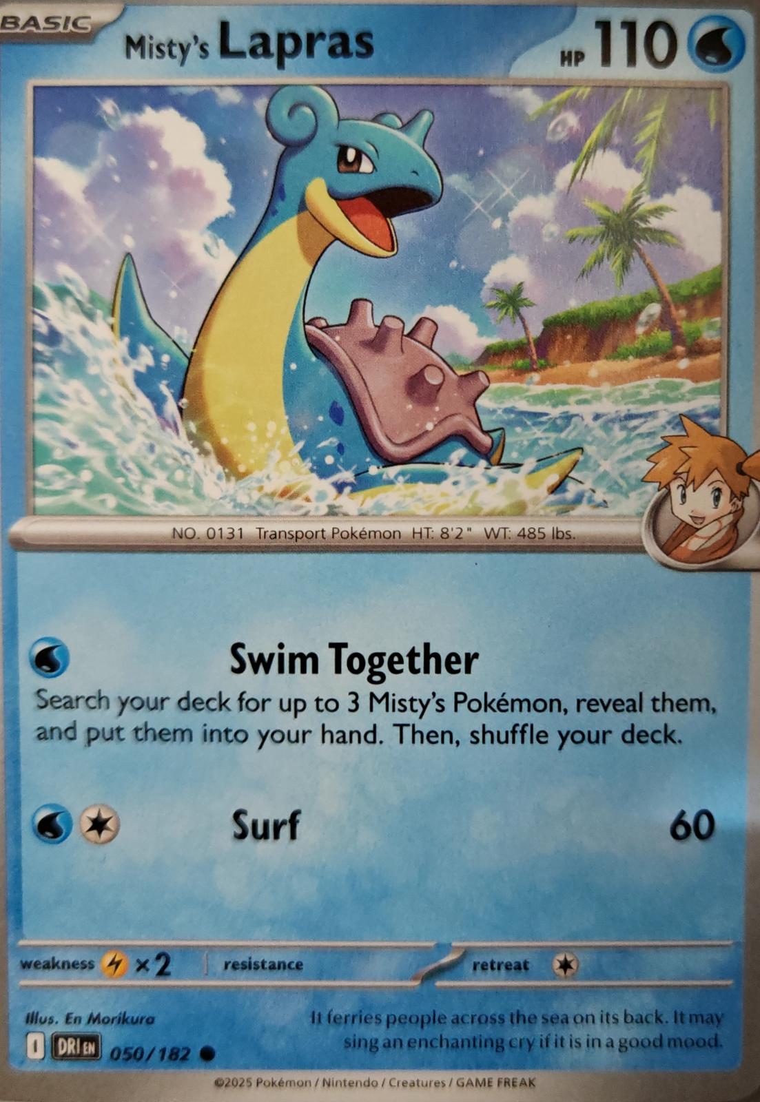 Misty's Lapras - 050/182 - - DESTINED RIVALS - Pokemon - Common | AA10-73
