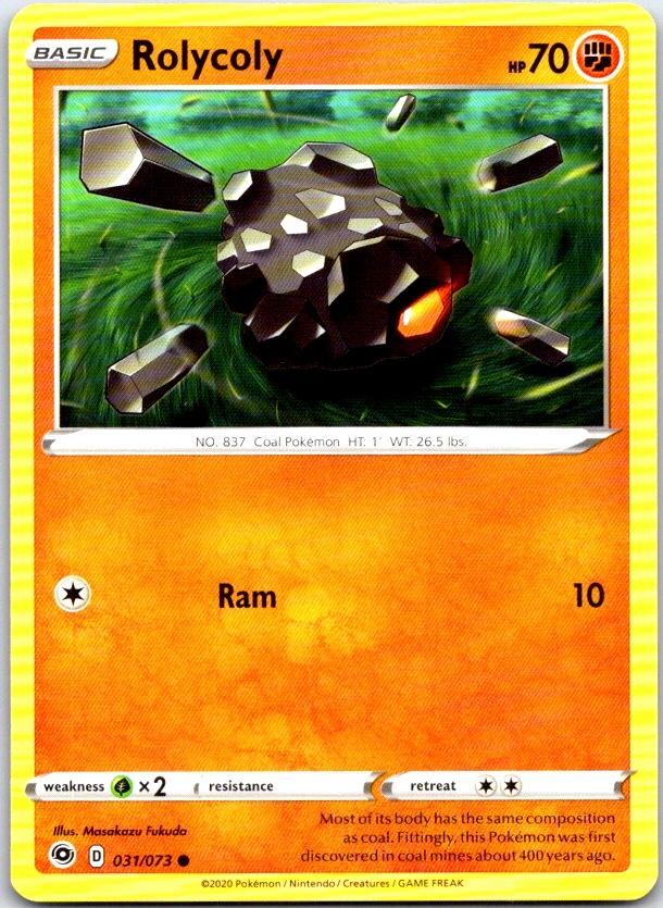 Rolycoly - 031/073 - - CHAMPION'S PATH - Pokemon - Common | AC18-32