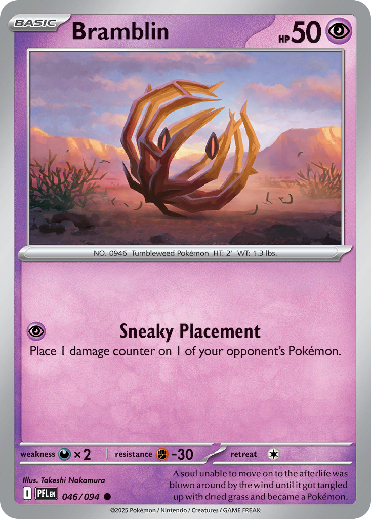 Bramblin - 046/094 - Reverse Holo - PHANTASMAL FLAMES - Pokemon - | AA20-16