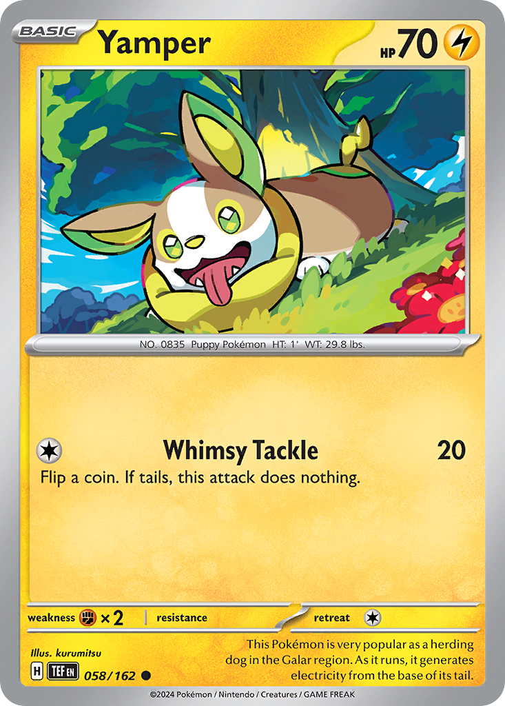 Yamper - 058/162 - - TEMPORAL FORCES - Pokemon - Common | AA21-69