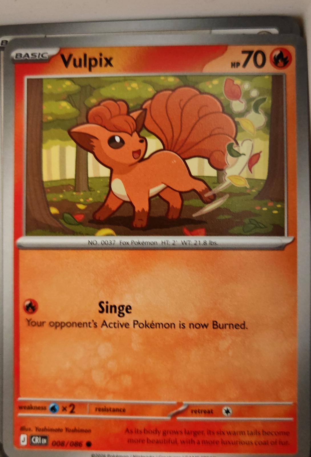 Vulpix - 008/086 - - CHAOS RISING - Pokemon - Common | AA08-76
