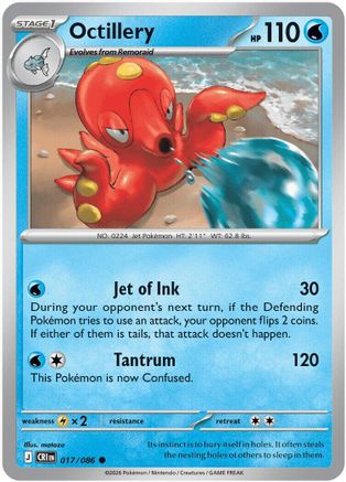 Octillery - 017/086 - - CHAOS RISING - Pokemon - Common | AA09-16