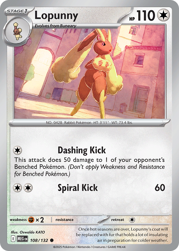 Lopunny - 108/132 - - MEGA EVOLUTION - Pokemon - Common | AA111-4