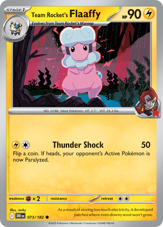 Team Rocket's Flaaffy - 073/182 - - DESTINED RIVALS - Pokemon - Common | AA07-71
