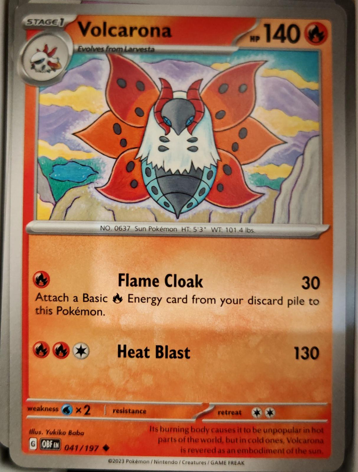 Volcarona - 041/197 - - OBSIDIAN FLAMES - Pokemon - Uncommon | AA05-66