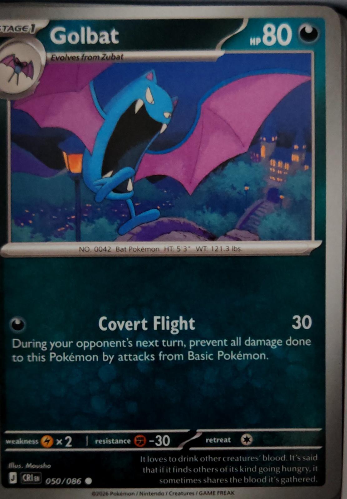 Golbat - 050/086 - - CHAOS RISING - Pokemon - Common | AA47-31