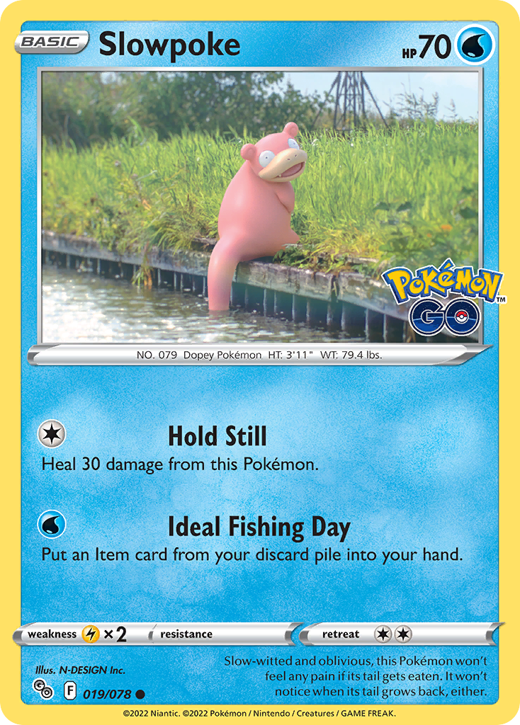 Slowpoke - 019/078 - Reverse Holo - POKEMON GO - Pokemon - Common | AA119-13
