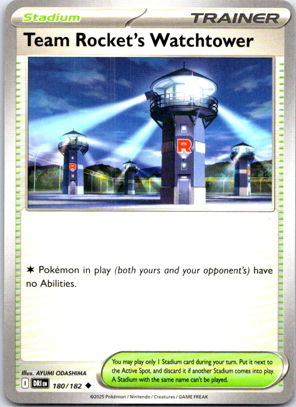 Team Rocket's Watchtower - 180/182 - - DESTINED RIVALS - Pokemon - | AC24-9