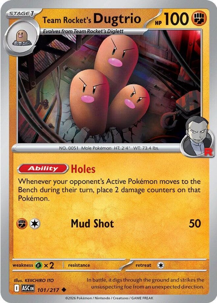 Team Rocket's Dugtrio - 101/217 - - ASCENDED HEROES - Pokemon - | AA36-33