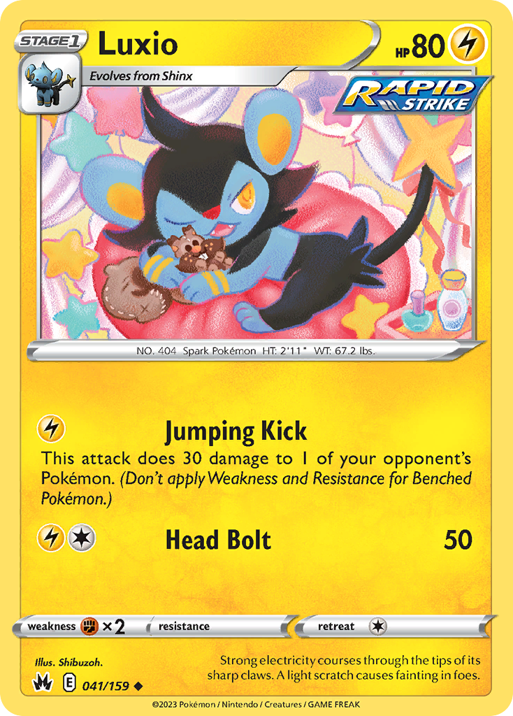 Luxio - 041/159 - - CROWN ZENITH - Pokemon - Uncommon | AA101-47