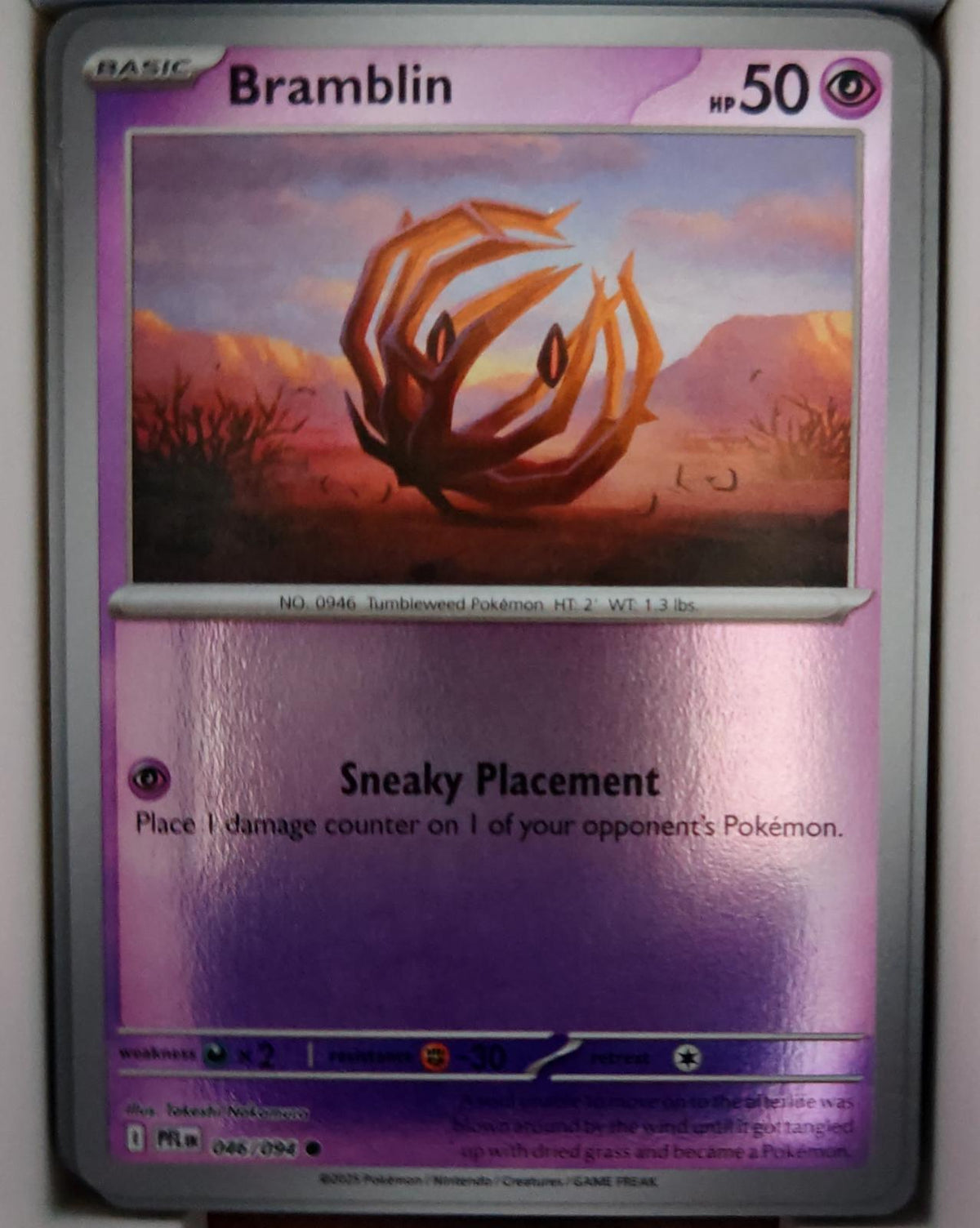 Bramblin - 046/094 - Reverse Holo - PHANTASMAL FLAMES - Pokemon - | AA56-27