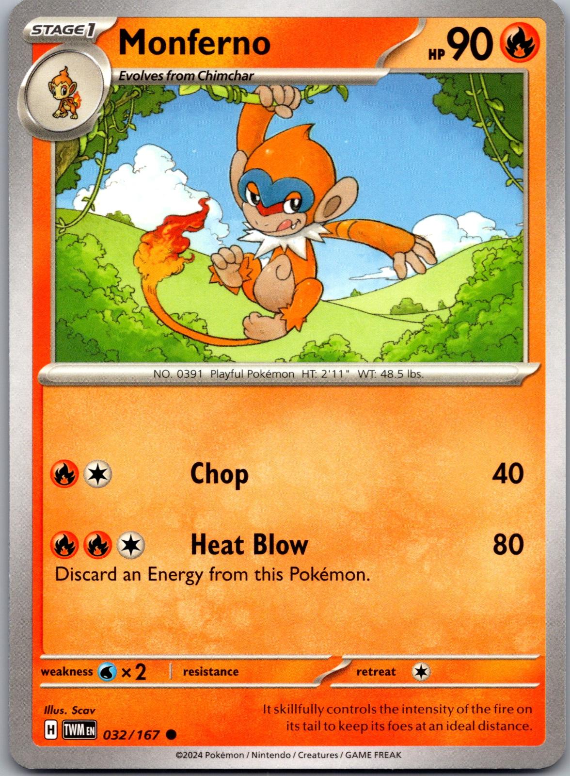 Monferno - 032/167 - - TWILIGHT MASQUERADE - Pokemon - Common | AA87-34
