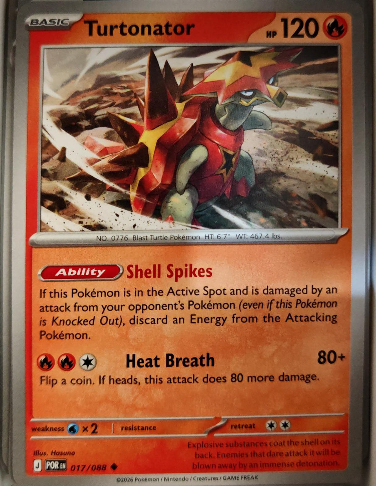 Turtonator - 017/088 - - PERFECT ORDER - Pokemon - Uncommon | AA05-21