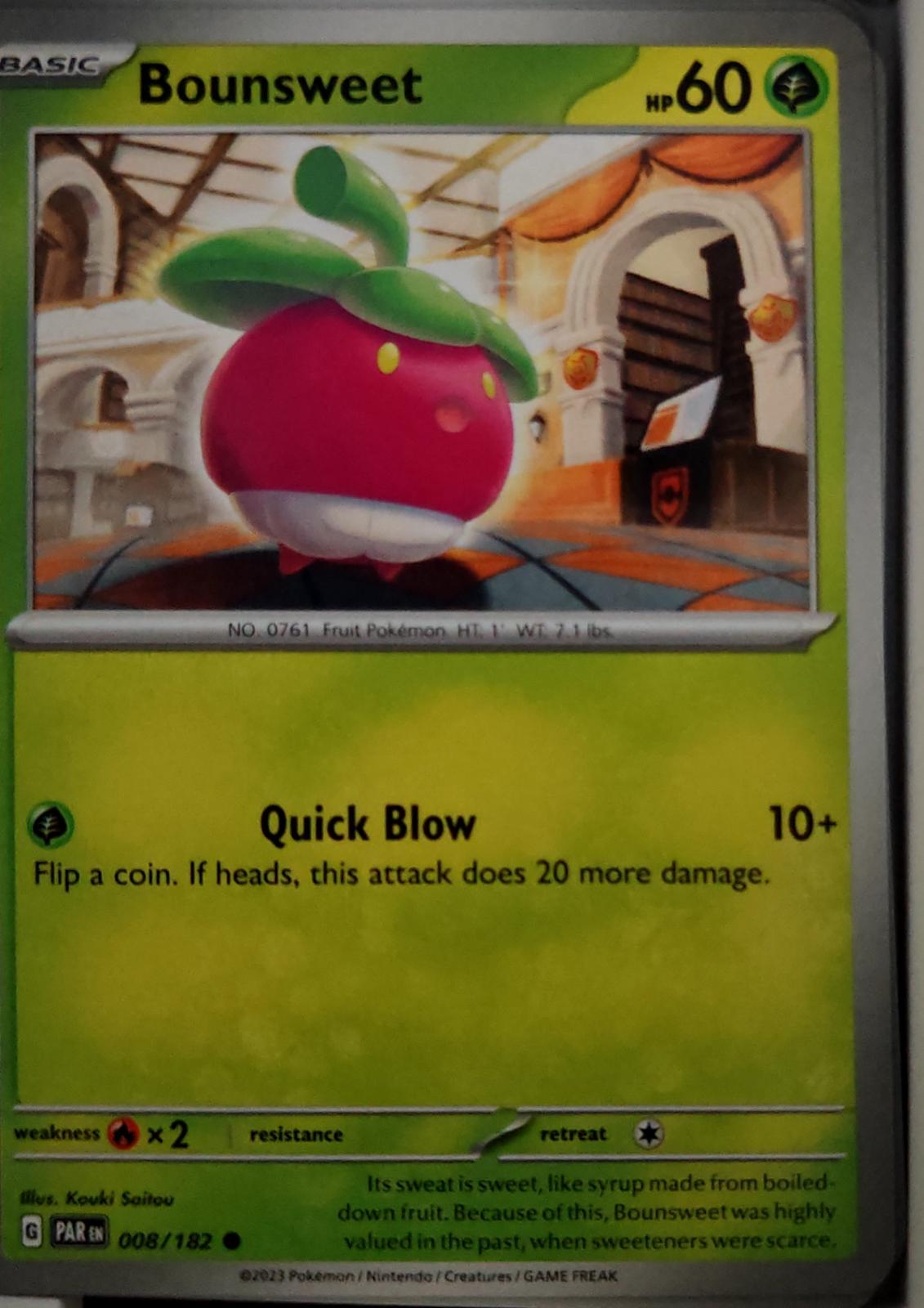 Bounsweet - 008/182 - - PARADOX RIFT - Pokemon - Common | AA39-17