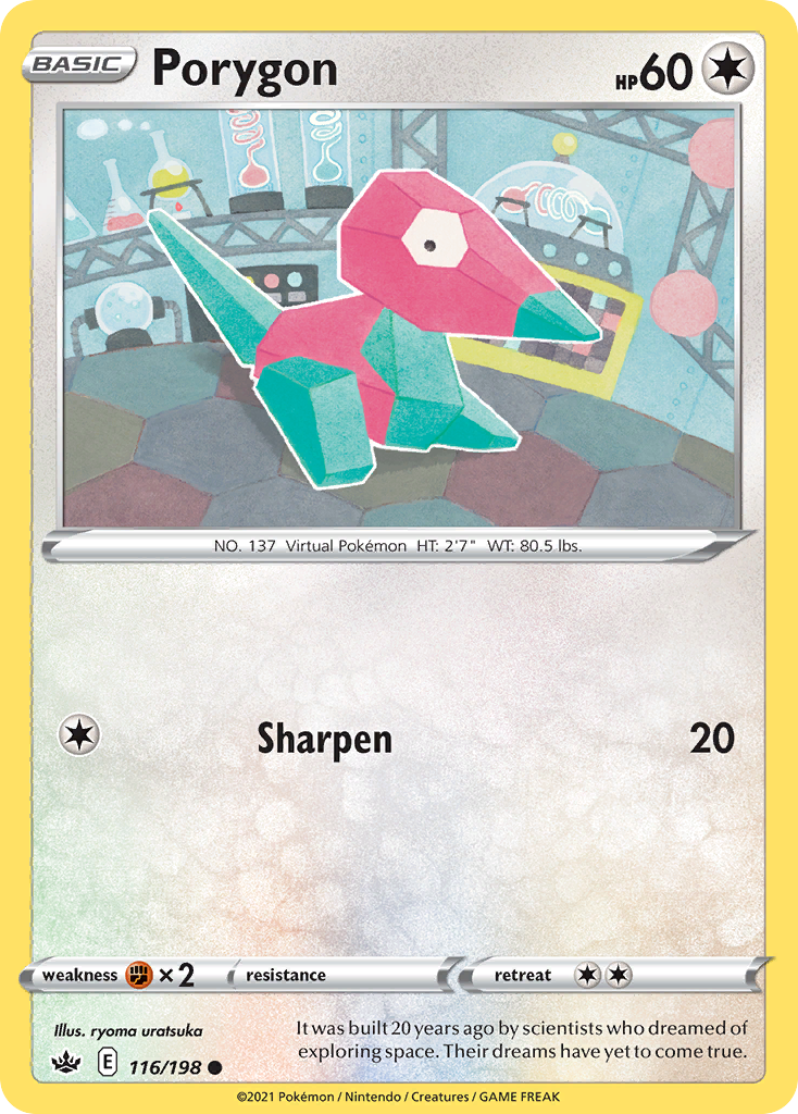 Porygon - 116/198 - - CHILLING REIGN - Pokemon - Common | AA57-38