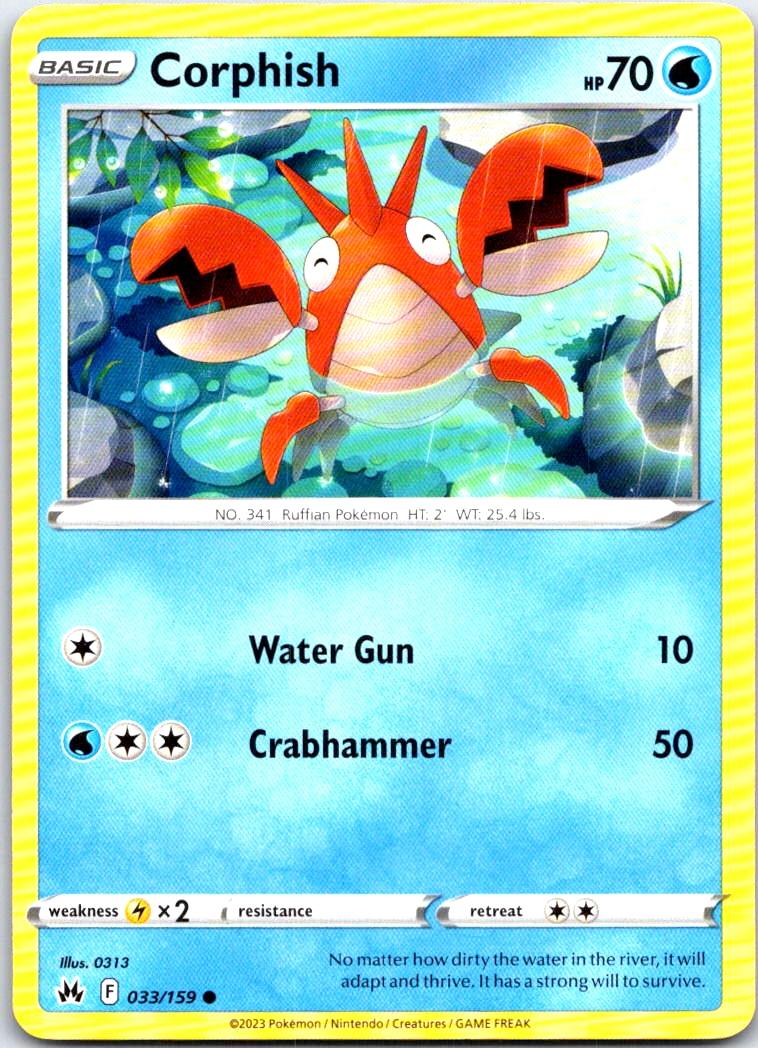 Corphish - 033/159 - - CROWN ZENITH - Pokemon - Common | AB52-31