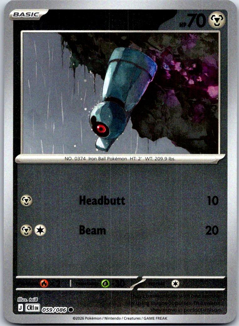 Beldum - 059/086 - Reverse Holo - CHAOS RISING - Pokemon - Common | AA126-33