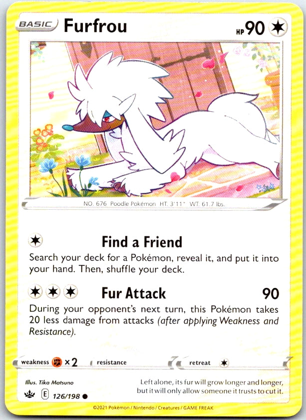 Furfrou - 126/198 - - CHILLING REIGN - Pokemon - Common | AC17-37