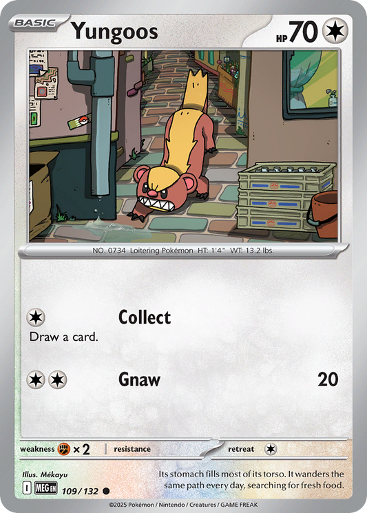 Yungoos - 109/132 - - MEGA EVOLUTION - Pokemon - Common | AA51-9