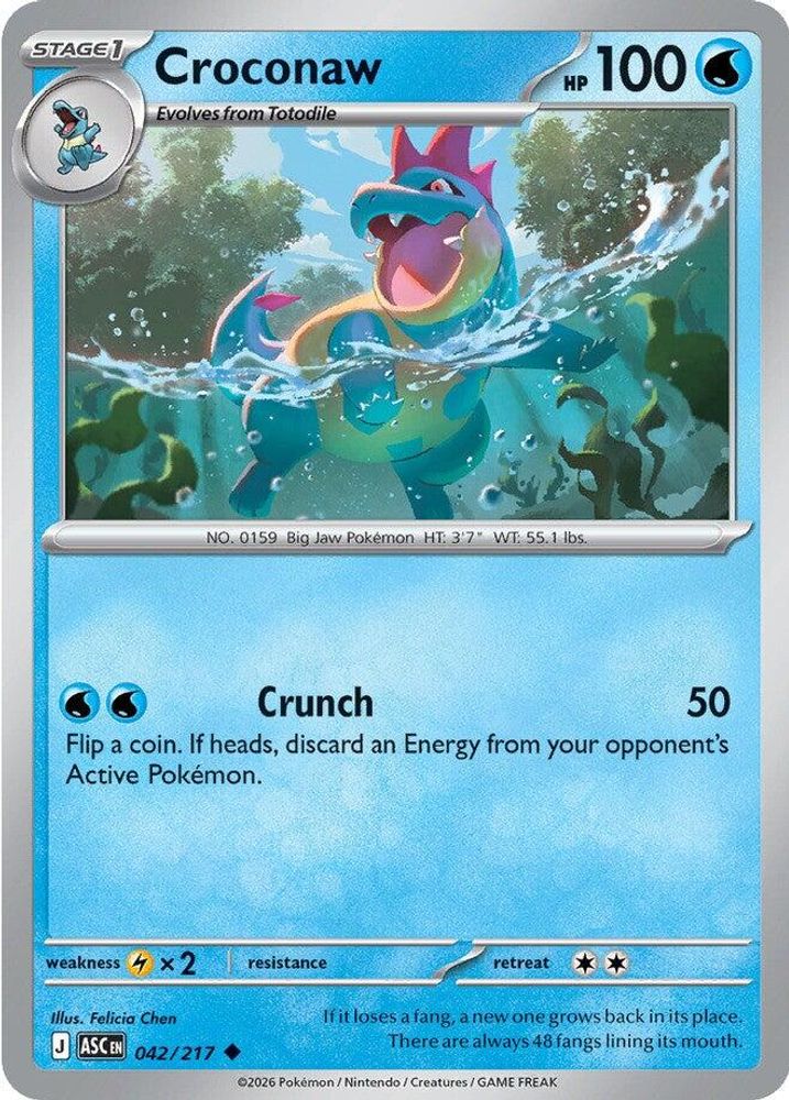 Croconaw - 042/217 - - ASCENDED HEROES - Pokemon - Uncommon | AA32-48