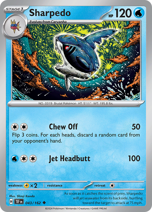 Sharpedo - 043/162 - - TEMPORAL FORCES - Pokemon - Uncommon | AA29-98
