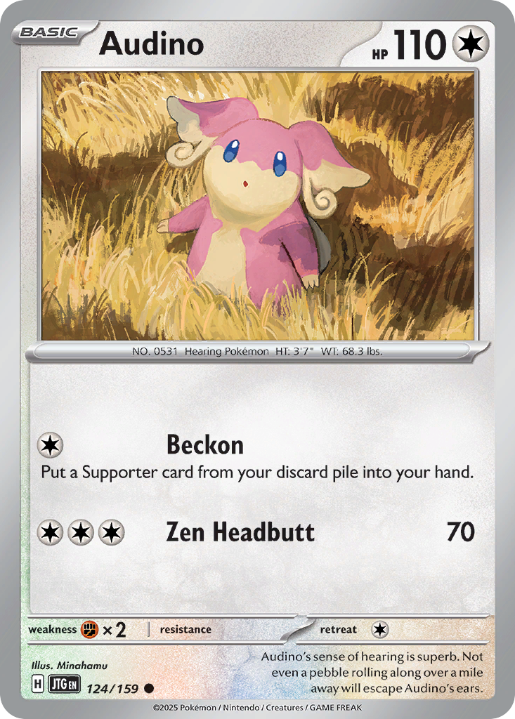 Audino - 124/159 - - JOURNEY TOGETHER - Pokemon - Common | AA51-14