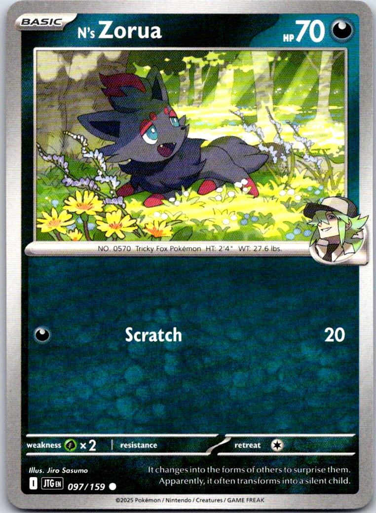 N's Zorua - 097/159 - - JOURNEY TOGETHER - Pokemon - Common | AB11-15