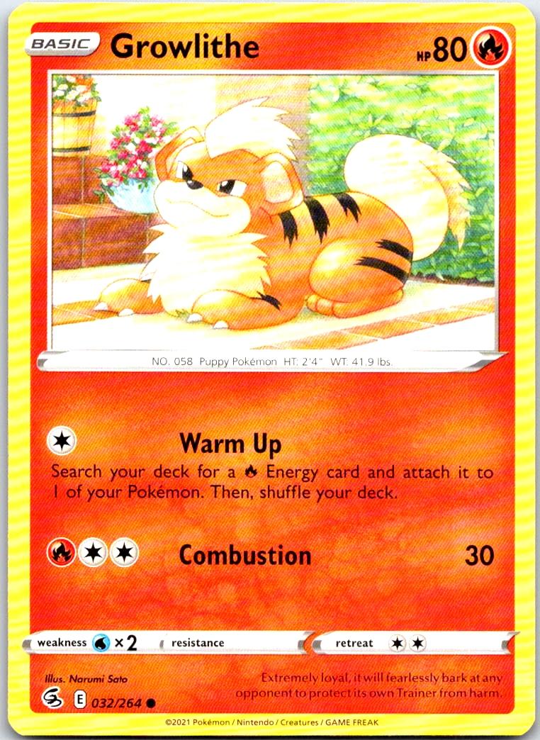 Growlithe - 032/264 - - FUSION STRIKE - Pokemon - Common | AB34-39