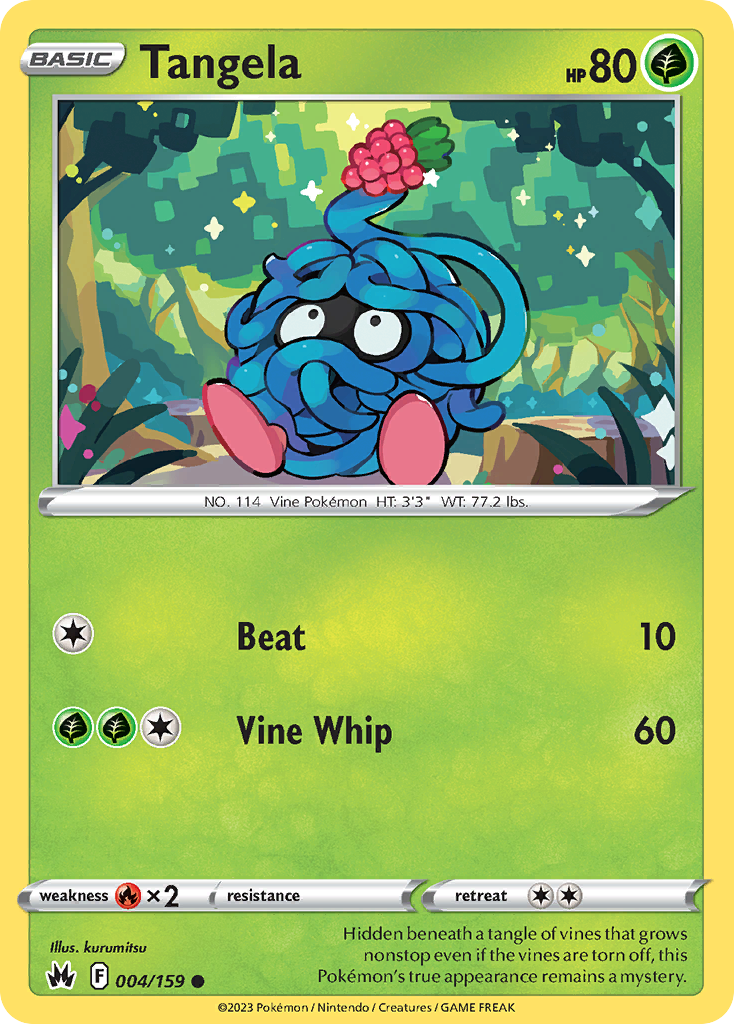 Tangela - 004/159 - - CROWN ZENITH - Pokemon - Common | AA93-10