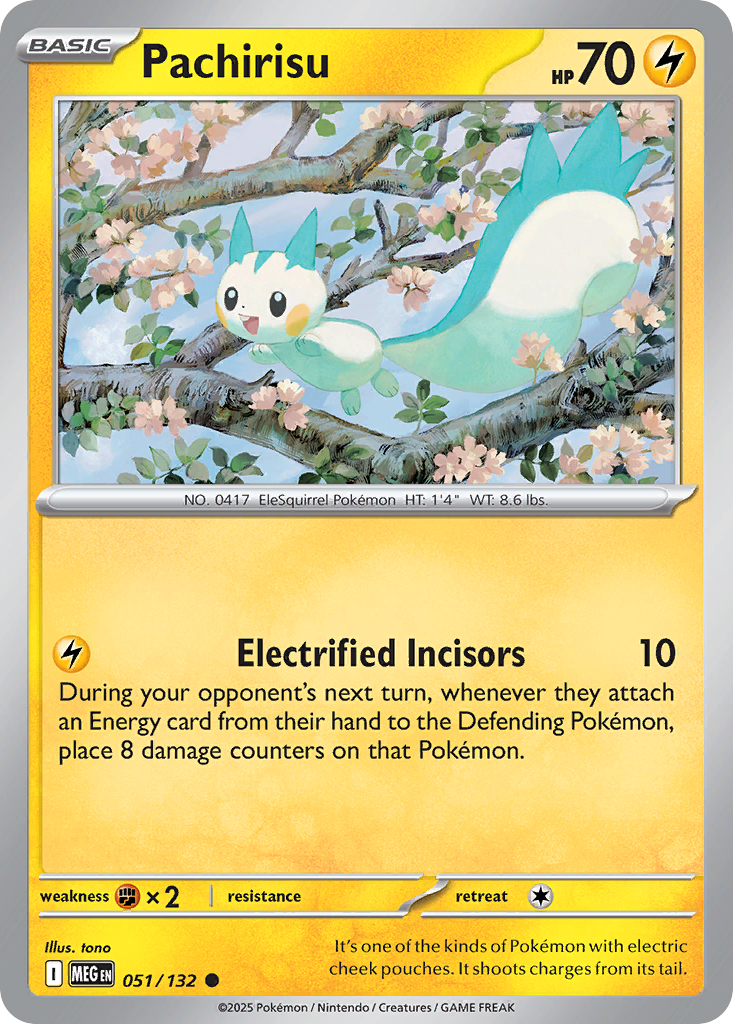 Pachirisu - 051/132 - - MEGA EVOLUTION - Pokemon - Common | AA45-9